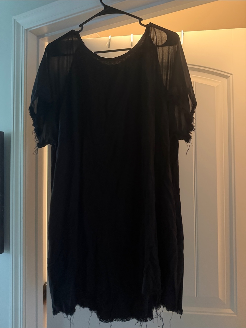 Black Short Sleeve Women's Top